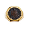 18K Gold Early Christian Roman Biblical Coin Men's Ring