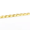 18K Gold Vintage Oval Interlocking Link Diamond Bracelet