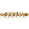 18K Gold Vintage Oval Interlocking Link Diamond Bracelet
