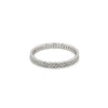 Bague de mariage en or blanc 18K avec diamants ronds taille pleine