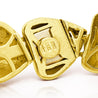 18k Gold Heart Charm Link 3.5 Carat Pave Diamond Bracelet