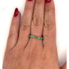 18k Solid Gold Natural Round Emerald Band | Size 6.5-7.5 | 2.0-2.5mm