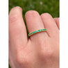 18k Solid Gold Natural Round Emerald Band | Size 6.5-7.5 | 2.0-2.5mm