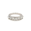 Bague demi-éternité en or blanc 18k avec diamant naturel taille princesse