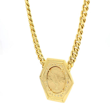 1909 US Indian Head $5 Gold Coin Pendant Necklace, 14K Gold with Diamonds – Assay Jewelers
