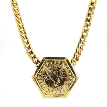 1909 US Indian Head $5 Gold Coin Pendant Necklace, 14K Gold with Diamonds – Assay Jewelers
