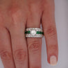 1.48 Carat Old Cut Diamond and Tsavorite Vintage Art Deco Filigree Ring