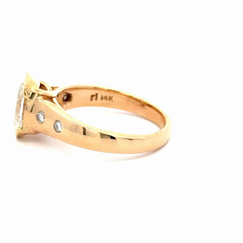 1.70 Carat J/I1 Oval Diamond and Floating Diamond Shank Engagement Ring – Assay Jewelers