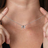 2-4 Carat Emerald Cut Lab Diamond East West Solitaire Pendant Necklace
