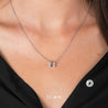 2-4 Carat Emerald Cut Lab Diamond East West Solitaire Pendant Necklace
