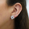 2 Carat Lab Diamond 14K Gold Multi Shape Cluster Halo Stud Earrings