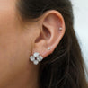 2 Carat Lab Diamond 14K Gold Multi Shape Cluster Halo Stud Earrings