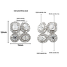 2 Carat Lab Diamond 14K Gold Multi Shape Cluster Halo Stud Earrings
