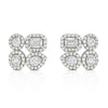 2 Carat Lab Diamond 14K Gold Multi Shape Cluster Halo Stud Earrings