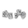 2 Carat Pear and Emerald Cut Doublet Lab Diamond Earrings 14K White Gold
