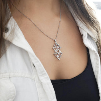 2 Carat tw Diamond Dangling Platinum Pendant Necklace – Assay Jewelers