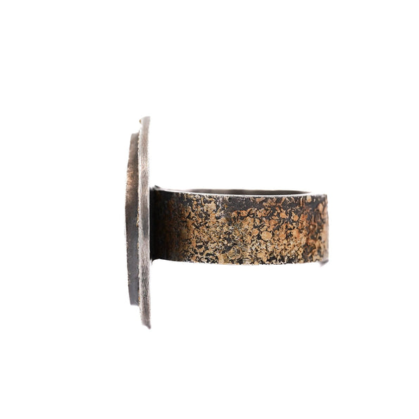 Bague sertie de pièce Justinien I de l’Empire byzantin antique en or 22K