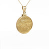 22K Gold Lady Liberty US 10 Dollar 1/4 OZ Coin (2010) Pendant in 14K Frame