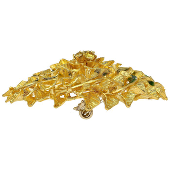 22k & 18K Yellow Gold Floral Motif Diamond Pin/brooch and Pendant – Assay Jewelers