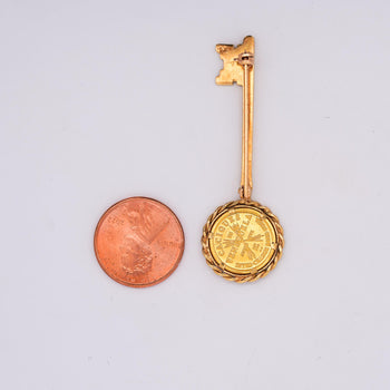 22k Gold Coin Indian Chief of Venezuela Pin - Guaicamacuto – Assay Jewelers