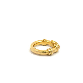 22k Solid Yellow Gold Textured Open Gap Unclosed Ring – Assay Jewelers