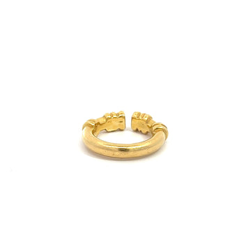 22k Solid Yellow Gold Textured Open Gap Unclosed Ring – Assay Jewelers