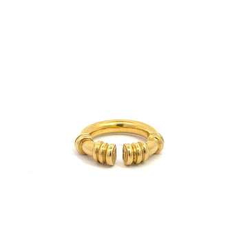 22k Solid Yellow Gold Textured Open Gap Unclosed Ring – Assay Jewelers