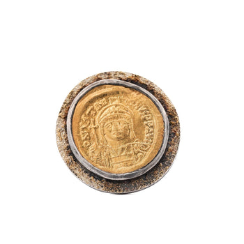 23K Gold Antique Byzantine Empire JUSTINIAN I Coin Bezel Ring – Assay Jewelers