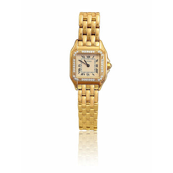 25mm Orologio Cartier Panthère da donna con lunetta originale Cartier incastonata di diamanti di fabbrica – Assay Jewelers