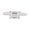 2.05 Carat F/VS1 Emerald Cut Lab Grown Diamond in 14K White Gold East West Ring