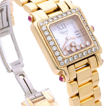 Chopard Happy Sport 27/6851-21/11 Diamond and Ruby 18K Rose Gold Full Set Watch – Assay Jewelers