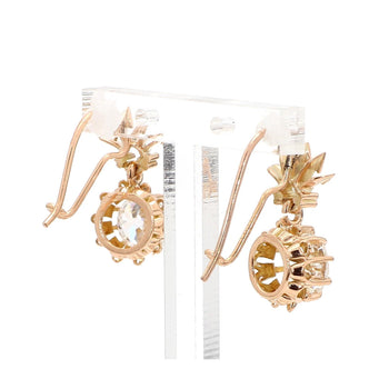 2.50 Carat Old European Cut Lab Diamond & 10K Yellow Gold Vintage Stud Earrings – Assay Jewelers