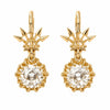 2.50 Carat Old European Cut Lab Diamond & 10K Yellow Gold Vintage Stud Earrings
