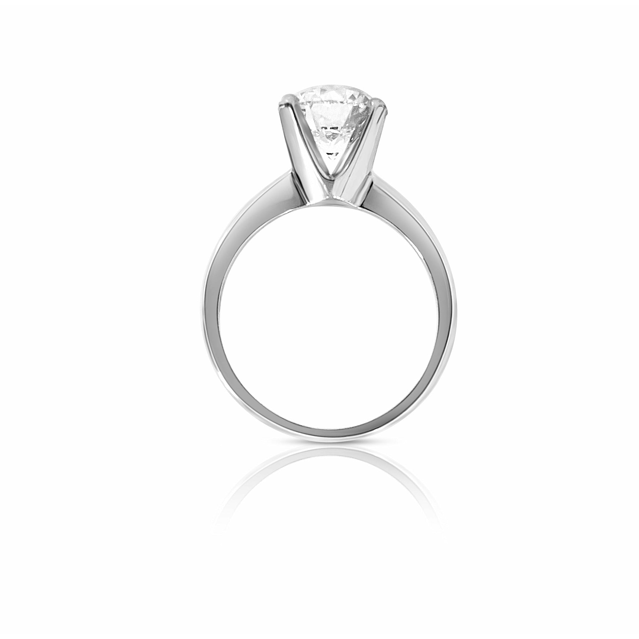 2.50 carat Round Cut Lab Grown Diamond solitaire Engagement Ring