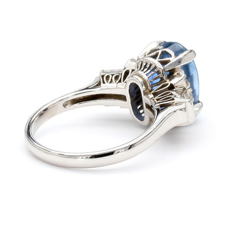 2.51 Carat Oval Blue Sapphire & Mixed Diamond Platinum Filigree Ring – Assay Jewelers