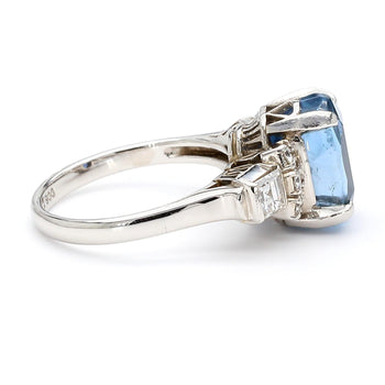 2.51 Carat Oval Blue Sapphire & Mixed Diamond Platinum Filigree Ring – Assay Jewelers