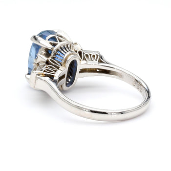 2.51 Carat Oval Blue Sapphire & Mixed Diamond Platinum Filigree Ring – Assay Jewelers