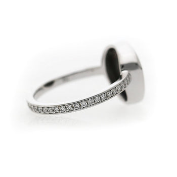 2.70 Carat Black Opal Freeform Shape Bezel Set 18K White Gold Ring – Assay Jewelers