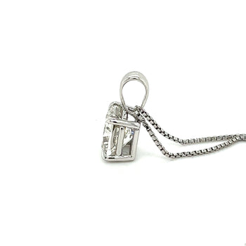 Pendant solitario singolo con diamante creato in laboratorio Cushion Cut da 3 carati in 14K – Assay Jewelers