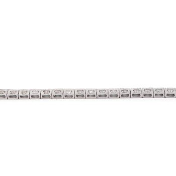 3 Carat Diamond Pave Halo Box Platinum Chain Tennis Necklace – Assay Jewelers