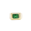 Karat Smaragd-Schliff Smaragd Herrenring in 18K Gold