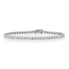 3 Carat Natural Diamond Tennis Ball Bracelet in 14k Solid White Gold
