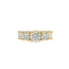 Bague en or jaune 18K avec diamants de laboratoire multi-pierres de 3 carats TW