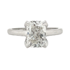3 carat, G, VS2, IGI Certified Elongated Cushion Lab Diamond Ring