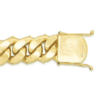 30Ct Diamond 14K Yellow Gold Miami Cuban Link Chain Bracelet – Assay Jewelers