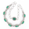 32 Carat Emerald and Rose-Cut Diamond Necklace & Earring Set in 18K Gold