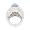 36.40 Carat Ceylon Star Cabochon Sapphire and Diamond GRS Certified 18K Ring