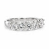 3.15 Carat Diamond 5 Stone Half Eternity White Gold Wedding Band Ring