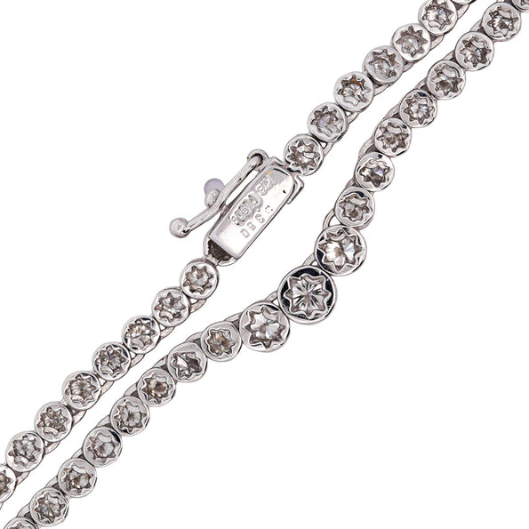 3.5 Carat Diamond Cupcake Graduated Tennis Necklace