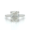 3.50 carat, G, VS2, 18k White Gold Solitaire Cushion Lab Diamond Ring